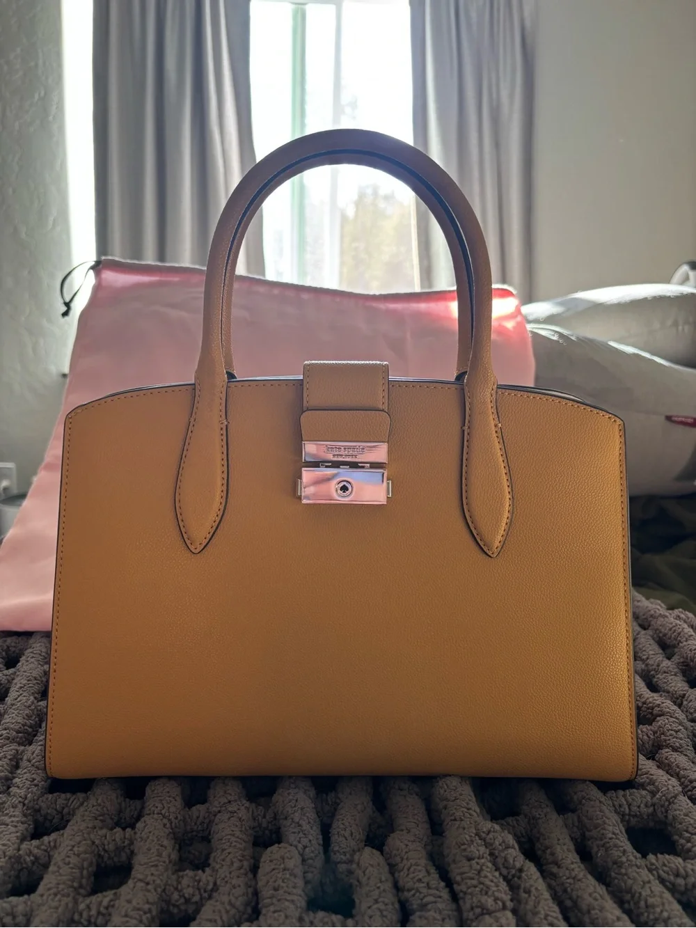 kate spade Mustard Yellow Structured Leather Satchel